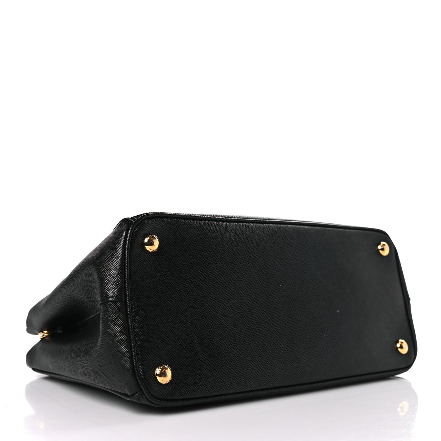 Saffiano Small Galleria Double Zip Tote Black