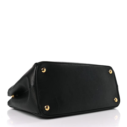 Prada Saffiano Small Galleria Double Zip Tote Black 4 of 9