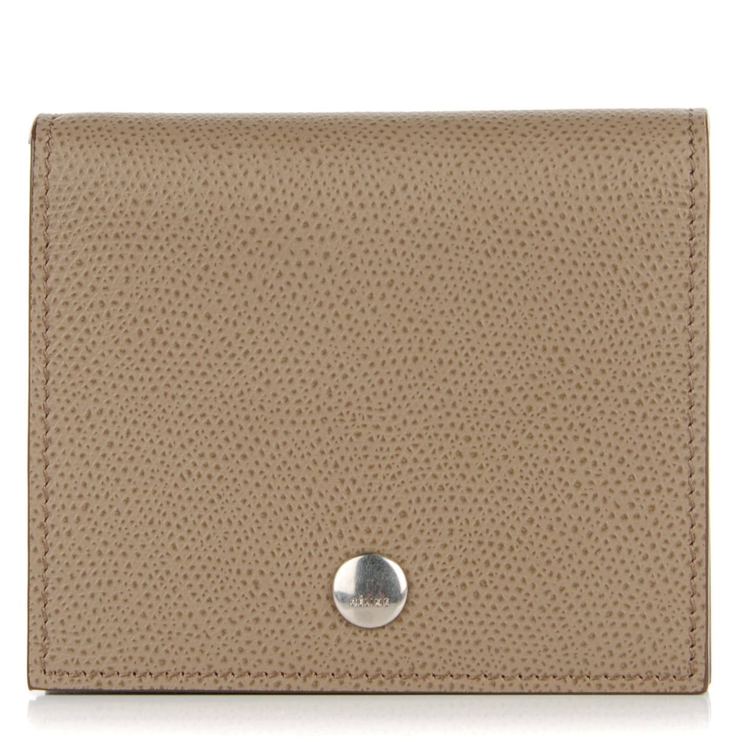 Grained Calfskin Small Wallet Taupe
