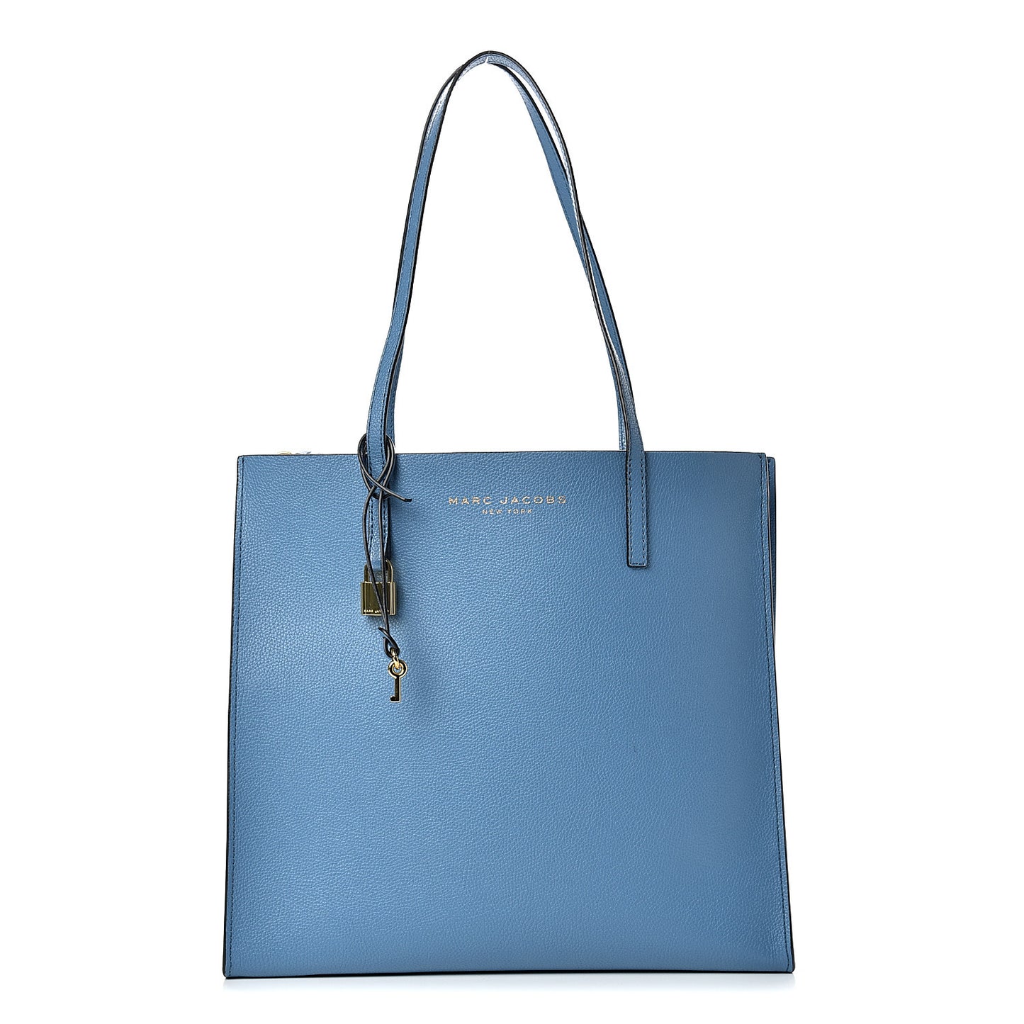 Grained Calfskin Grind Shopper Tote Mali Blue