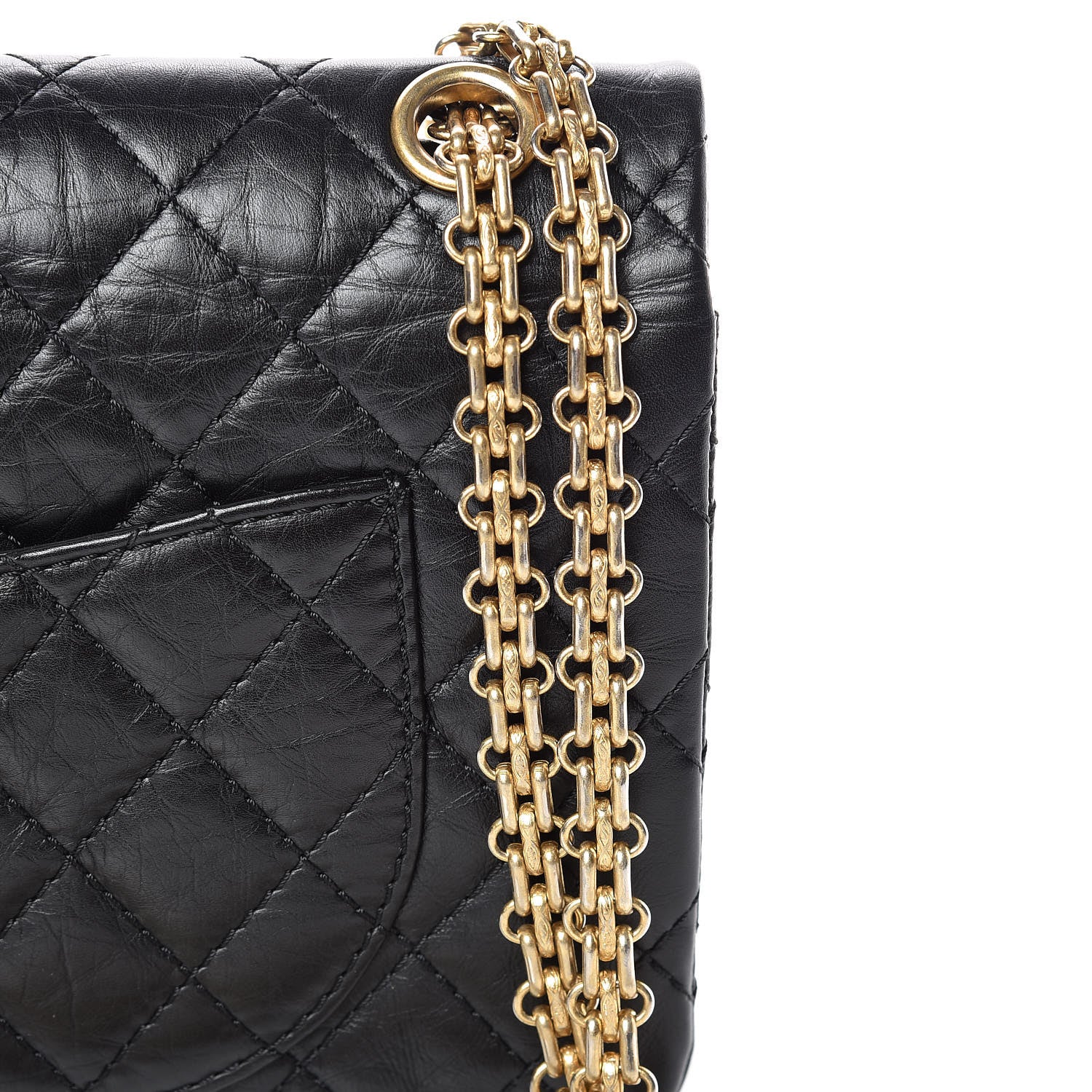 Chanel Aged Calfskin Quilted 2.55 Reissue 225 Flap Black 16 of 16