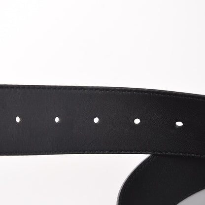 Gucci Textured Dollar Calfskin Nickel Double G 40mm Belt 115 46 Black 5 of 6