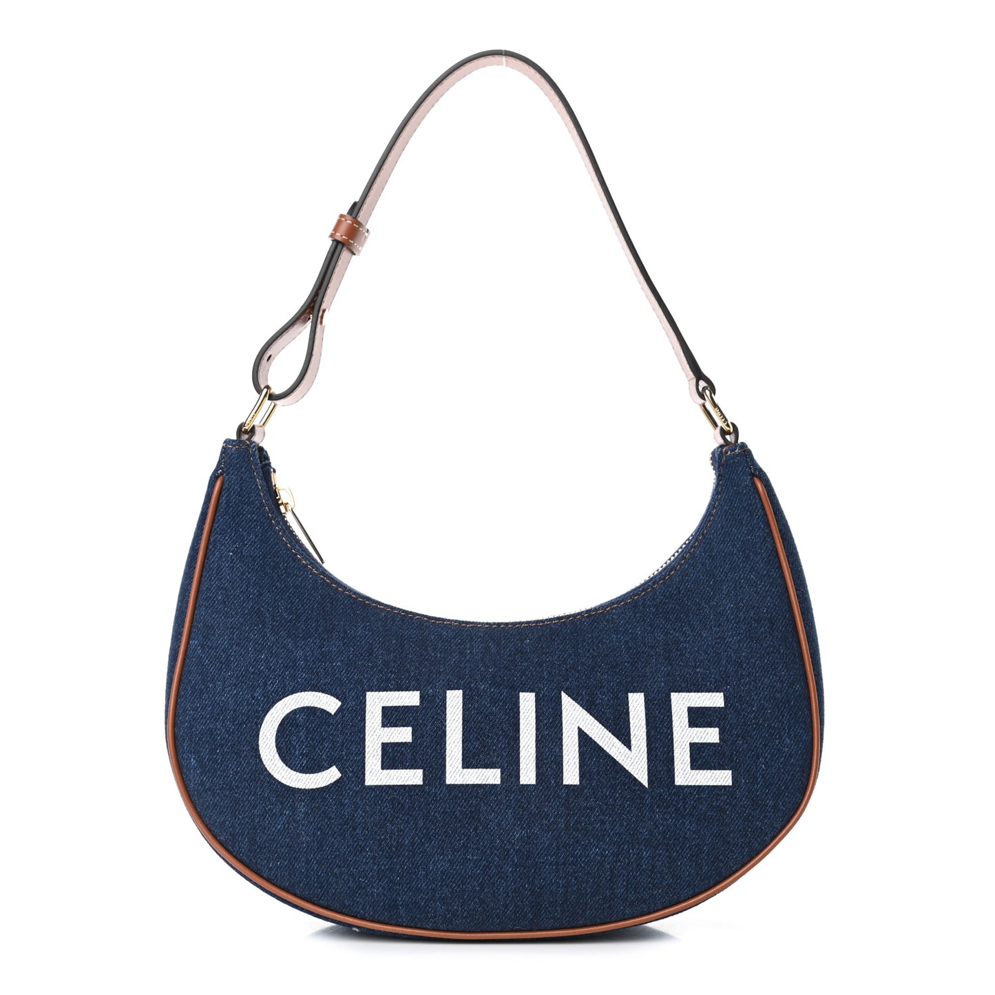 Denim Ava Shoulder Bag Navy Tan