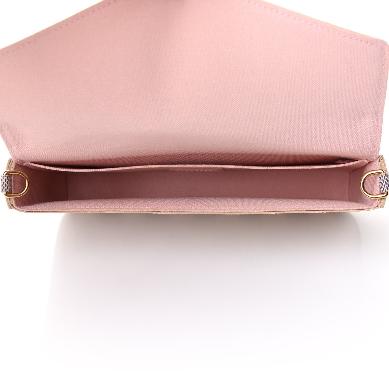 Louis Vuitton Damier Azur Pochette Felicie Chain Wallet Rose Ballerine 5 of 11