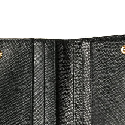 Prada Saffiano Bow Continental Wallet Black 8 of 8