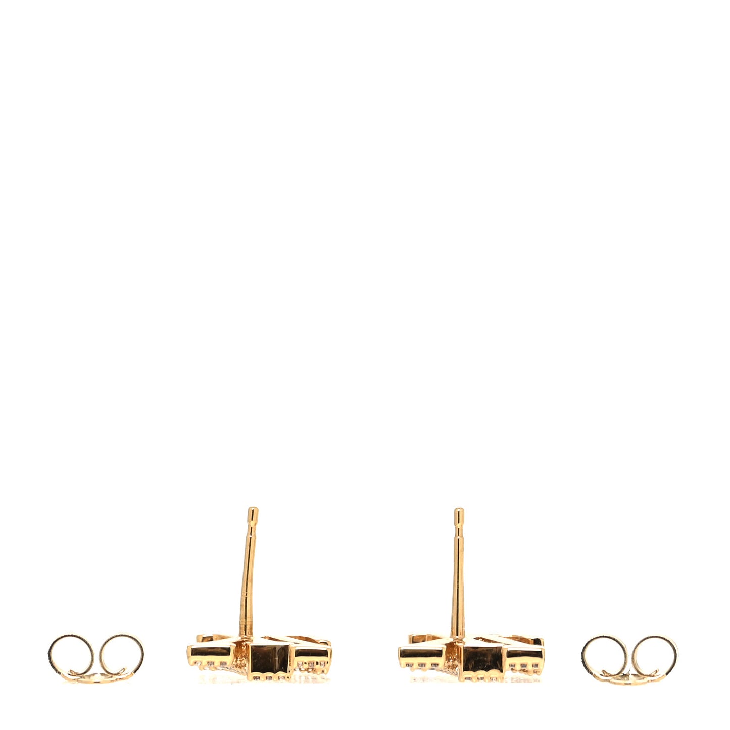 Metal Crystal LV Iconic Earrings Gold