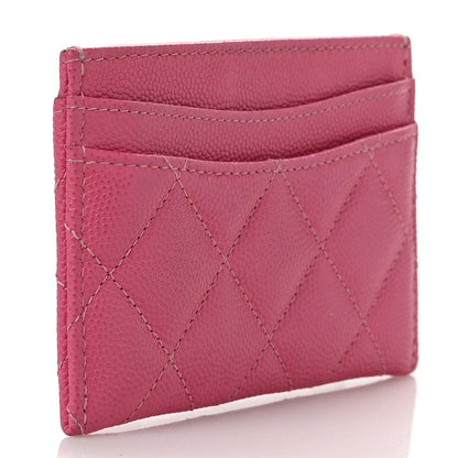 Chanel Caviar Quilted Card Holder Pink 3 of 8