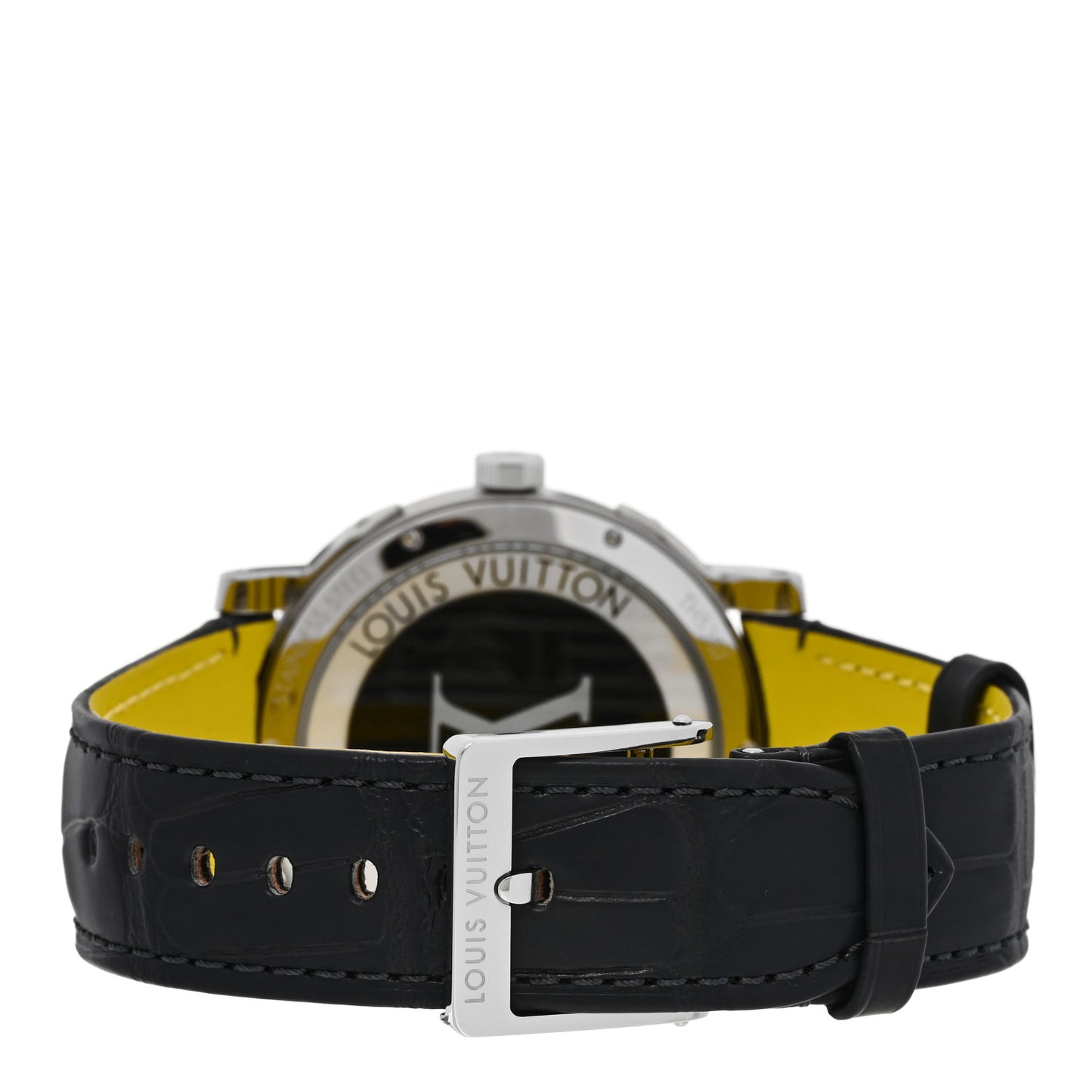 Stainless Steel Alligator 39mm Escale Time Zone Automatic Watch Grey