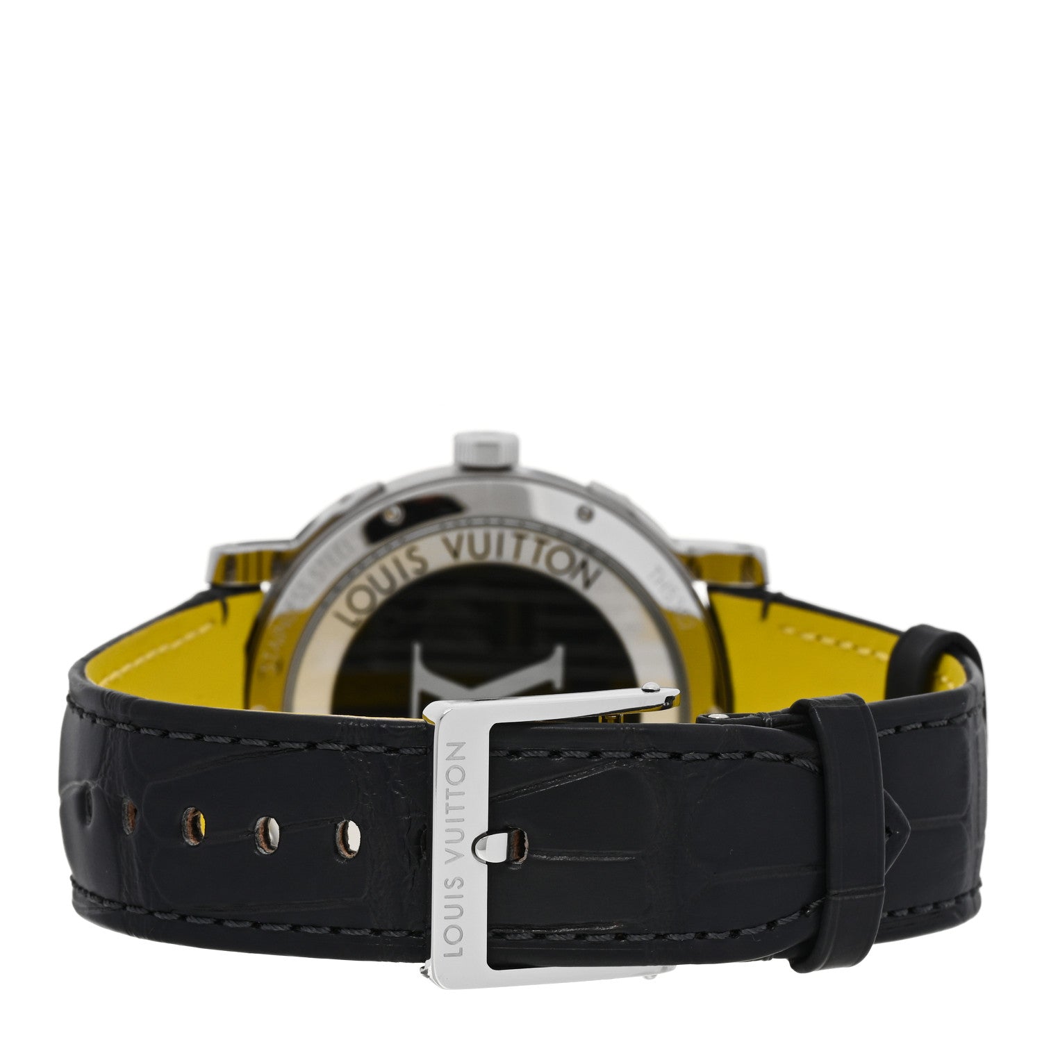 Louis Vuitton Stainless Steel Alligator 39mm Escale Time Zone Automatic Watch Grey 3 of 5