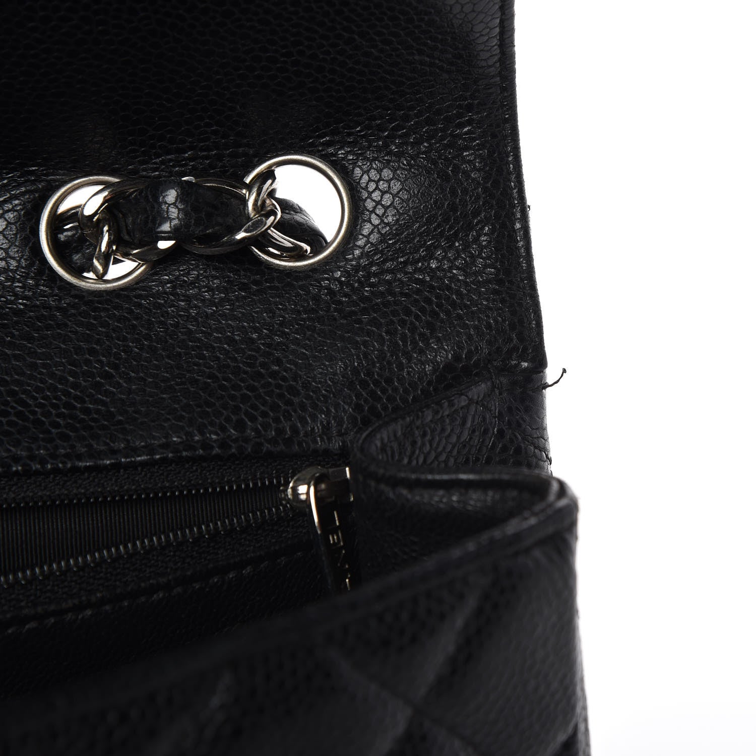 Chanel Caviar Quilted Jumbo Single Flap Black 11 of 15