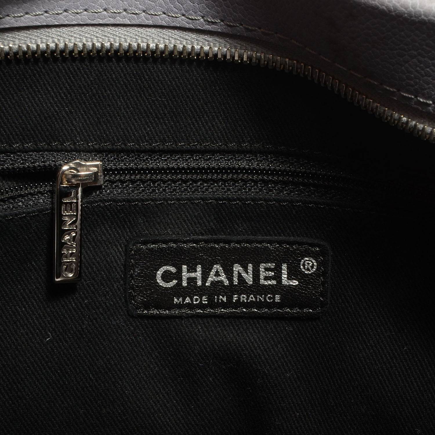 Chanel Caviar Large CC Tuck Tote Grey 6 of 7