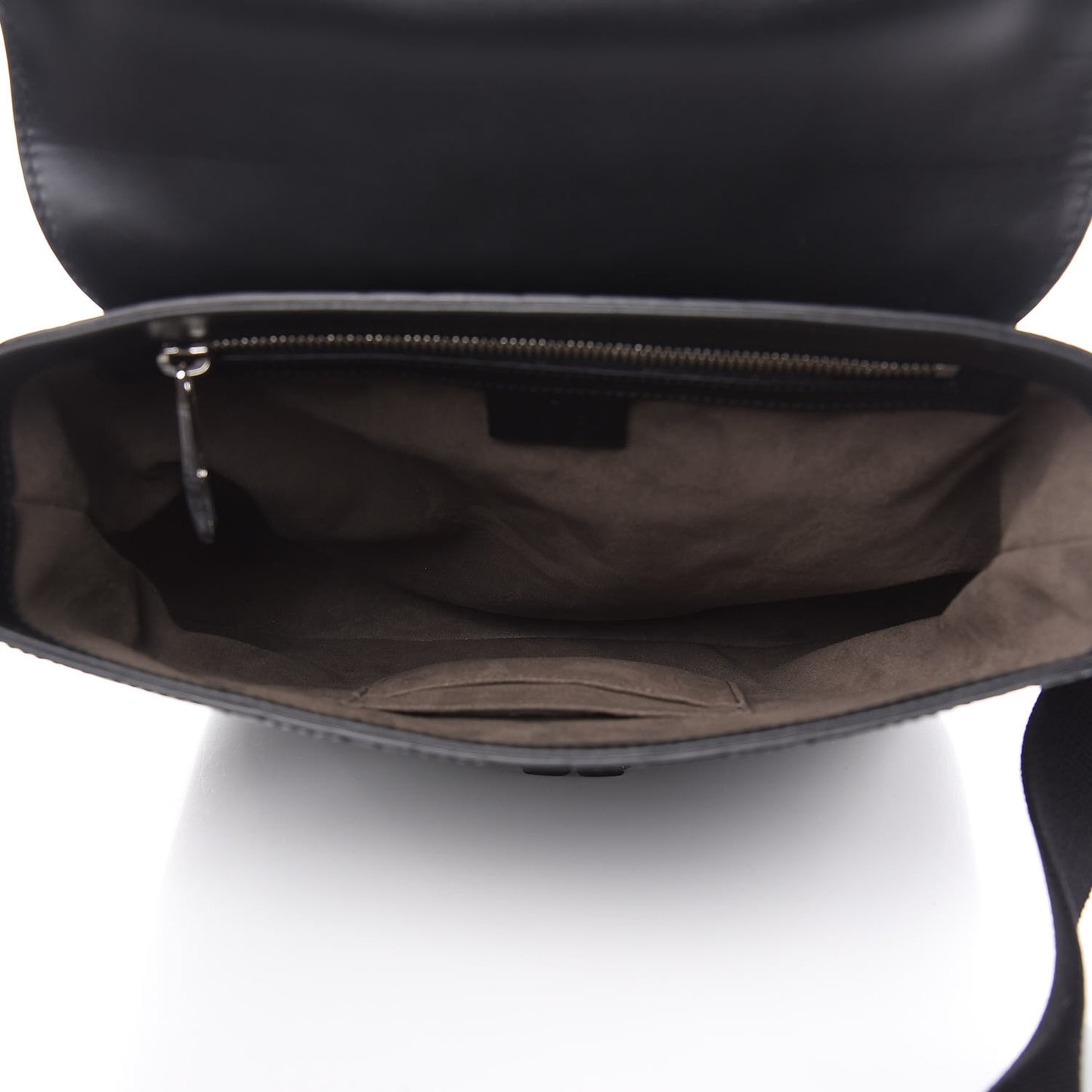 Guccissima Signature Single Buckle Flap Messenger Bag Black