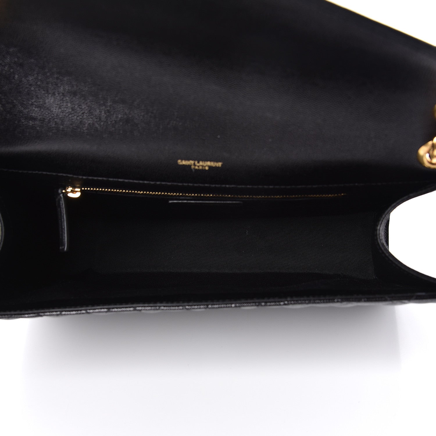 Saint Laurent Grain De Poudre Textured Mixed Matelasse Large Triquilt Monogram Satchel Black 5 of 10
