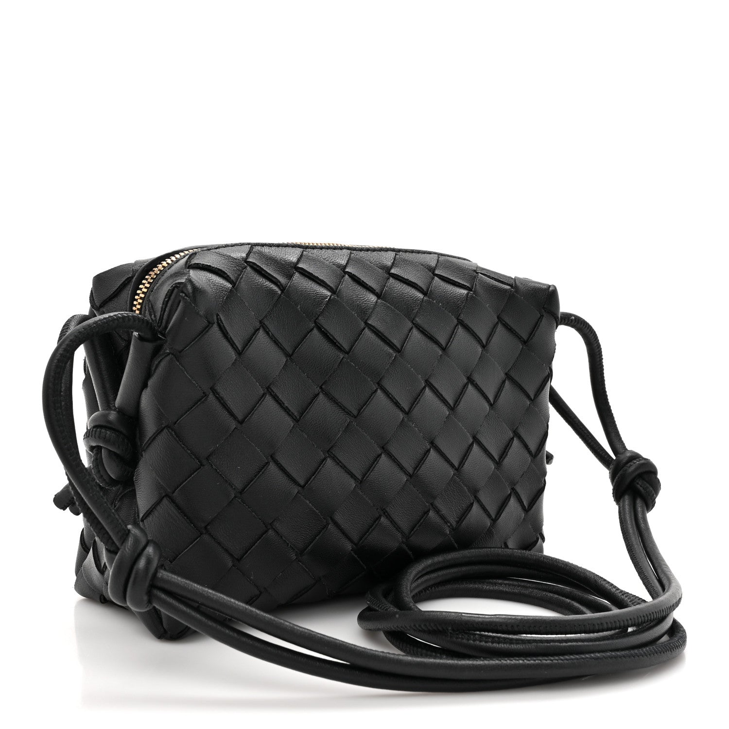Bottega Veneta Nappa Intrecciato Mini Loop Camera Bag Black 3 of 9