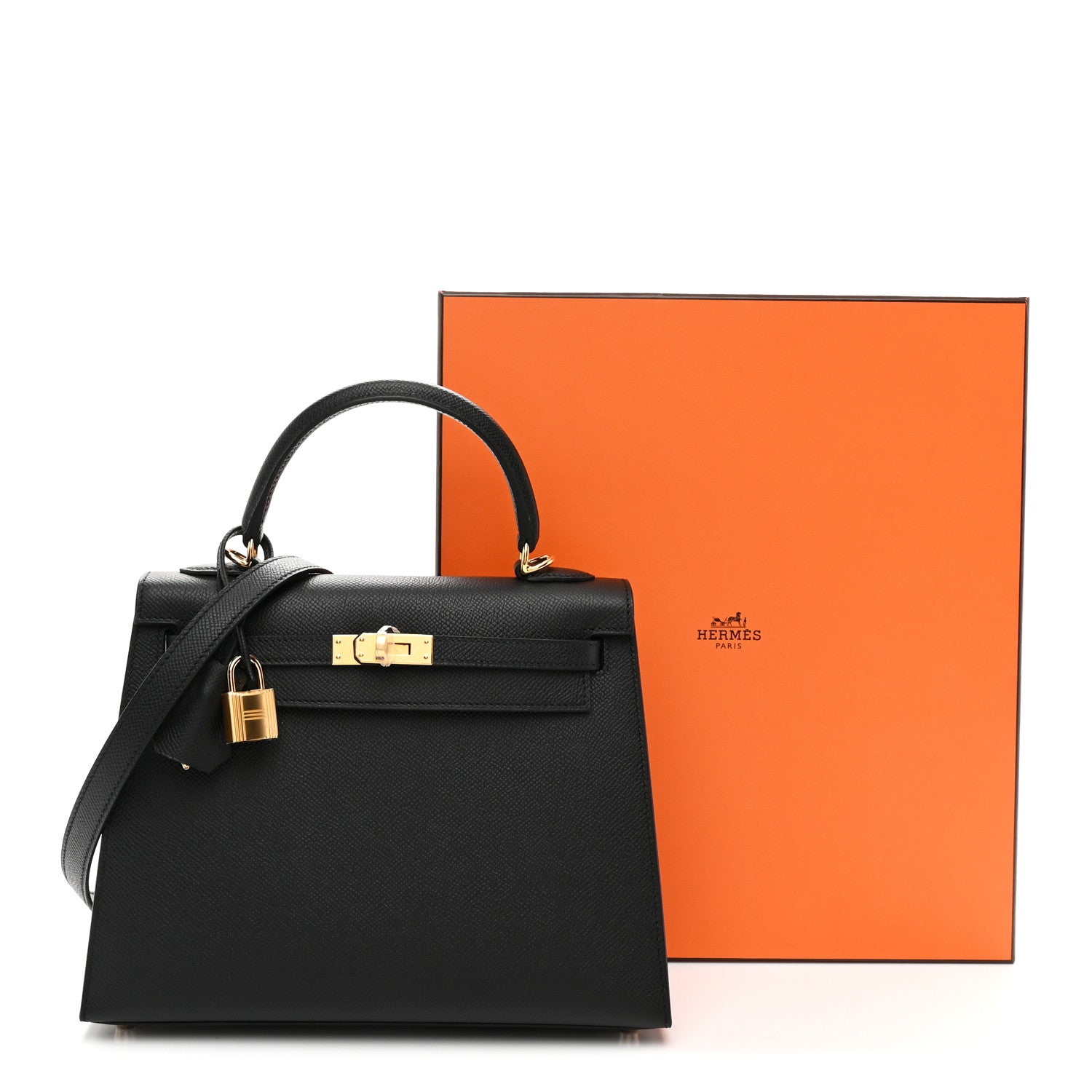 Hermes Epsom Kelly Sellier 25 Black 10 of 10