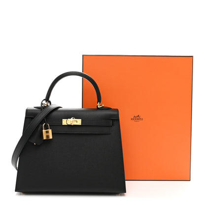 Hermes Epsom Kelly Sellier 25 Black 10 of 10