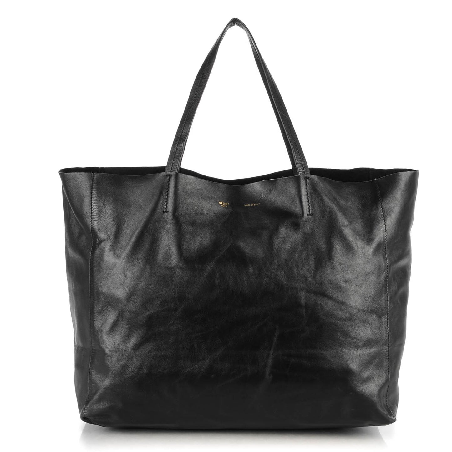 Lambskin Horizontal Cabas Black