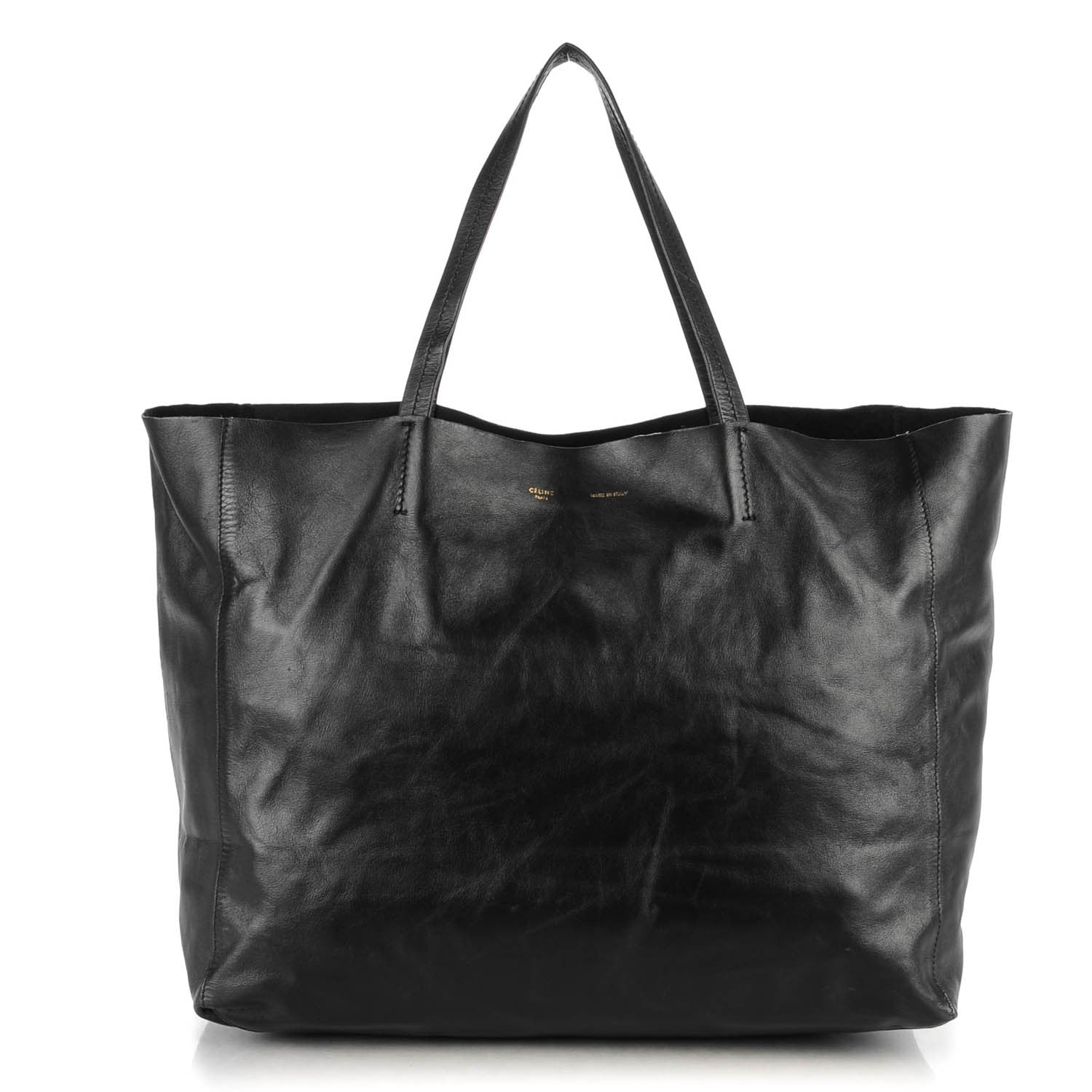 Celine Lambskin Horizontal Cabas Black 1 of 8