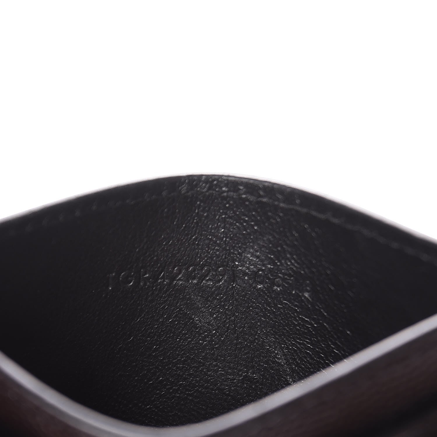Saint Laurent Grain De Poudre Matelasse Chevron Monogram Credit Card Case Black 7 of 8