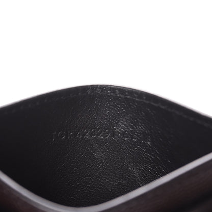 Saint Laurent Grain De Poudre Matelasse Chevron Monogram Credit Card Case Black 7 of 8