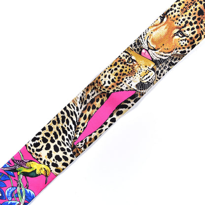 Hermes Silk Jungle Love Love Twilly Rose Vif Bleu Roy 3 of 4