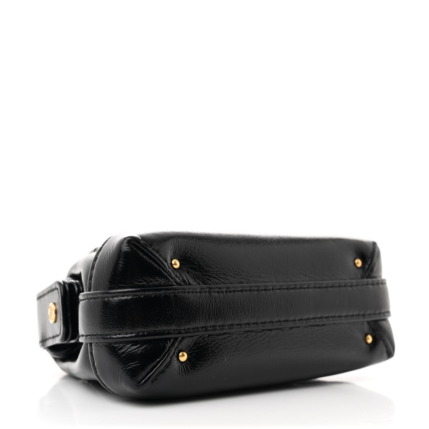 Chanel Shiny Lambskin Quilted Mini Cocodoc Top Handle Bag Black 4 of 10