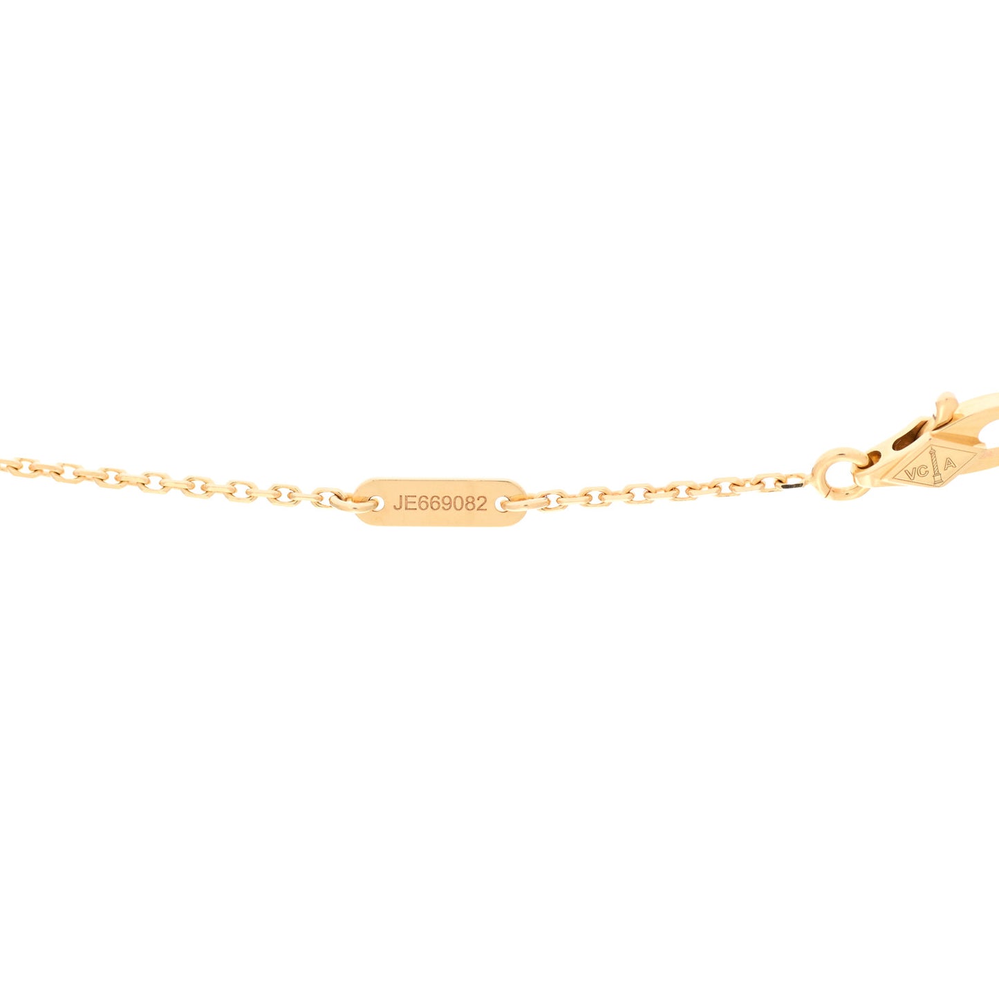 18K Yellow Gold Mother of Pearl Sweet Alhambra Pendant Necklace