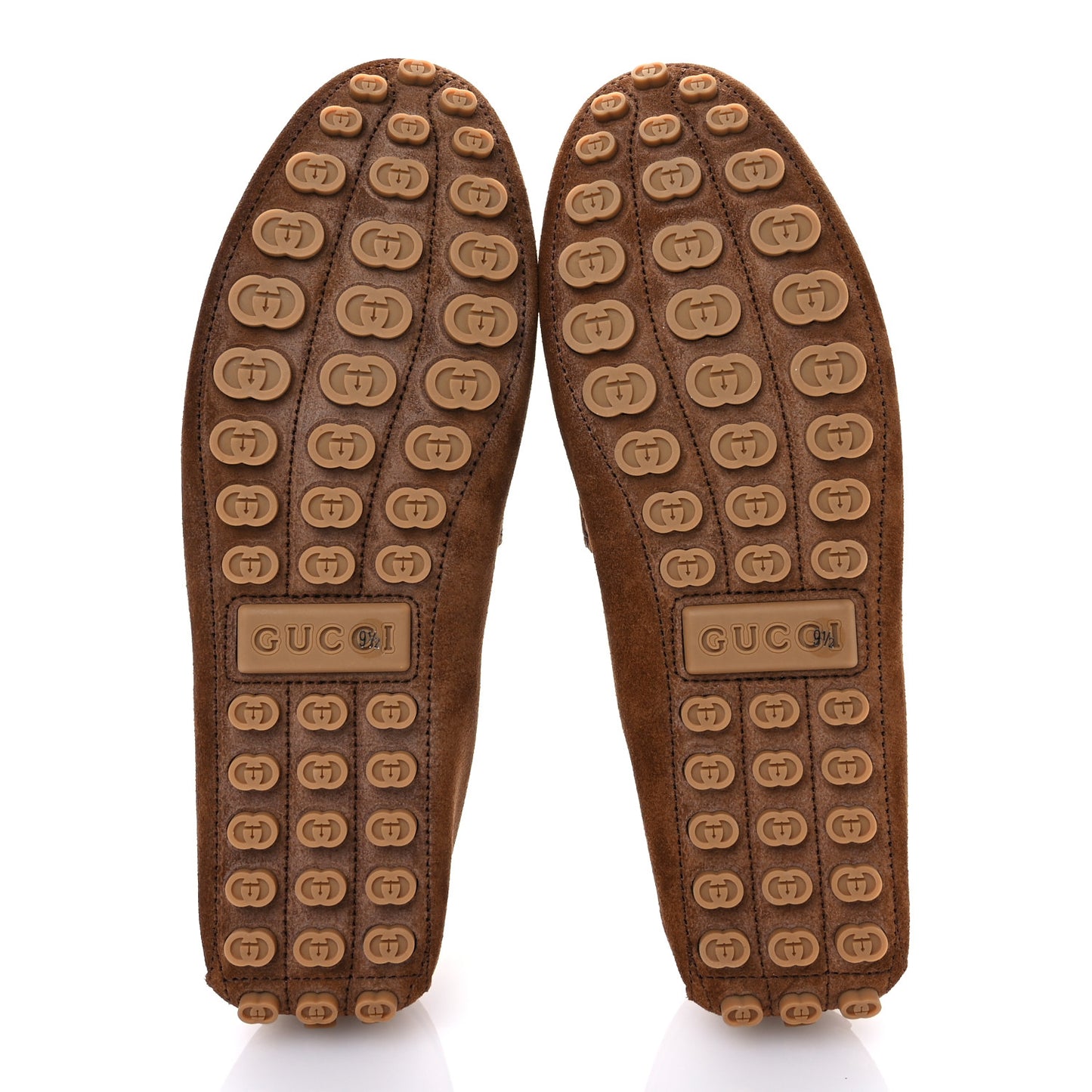 Suede Mens Horsebit Driver Loafers 9.5 Brown