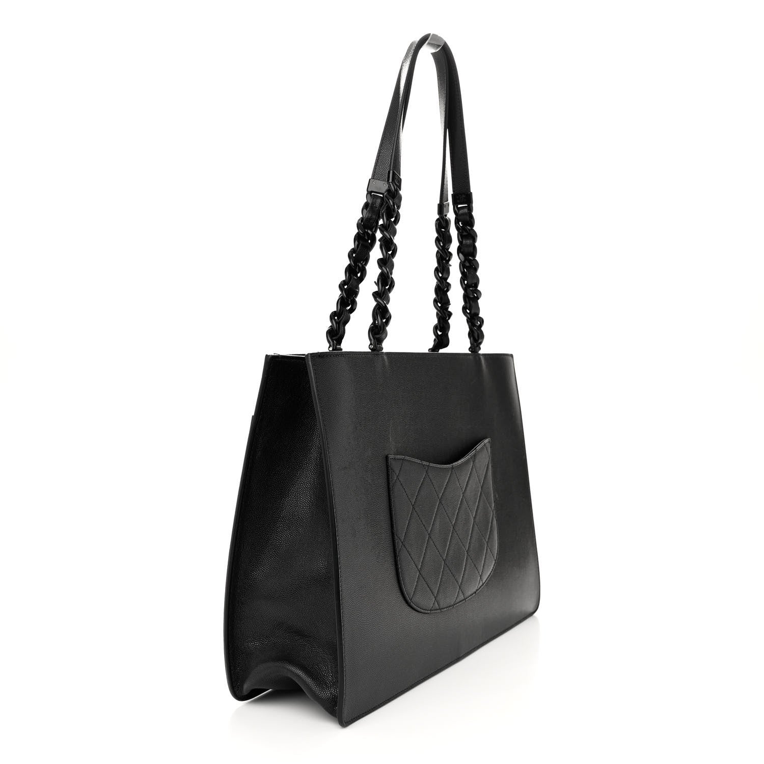 Chanel Caviar Quilted My Everything Large Shopping Tote Black 3 of 12