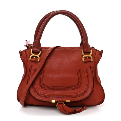 Chloe Calfskin Medium Marcie Satchel Coral Pop 1 of 10