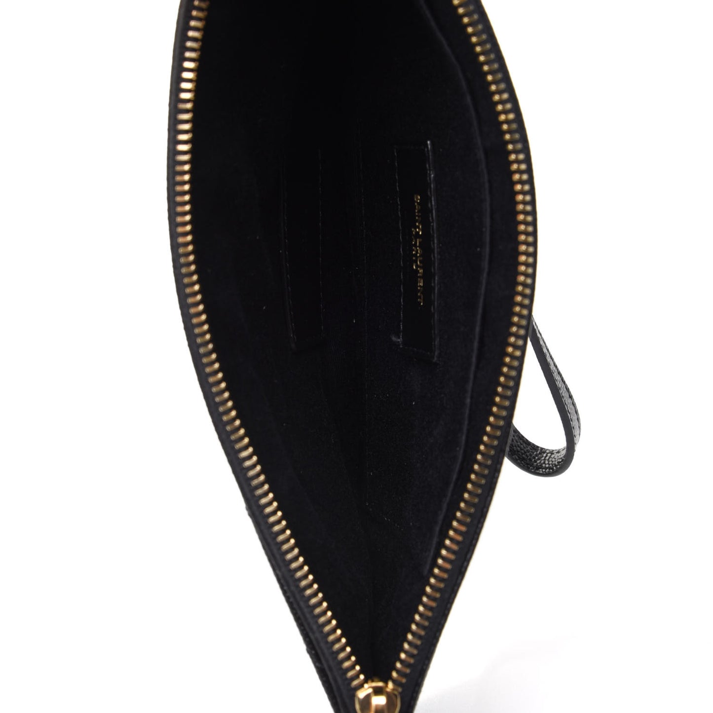 Grain De Poudre Chevron Monogram Large Bill Pouch Black