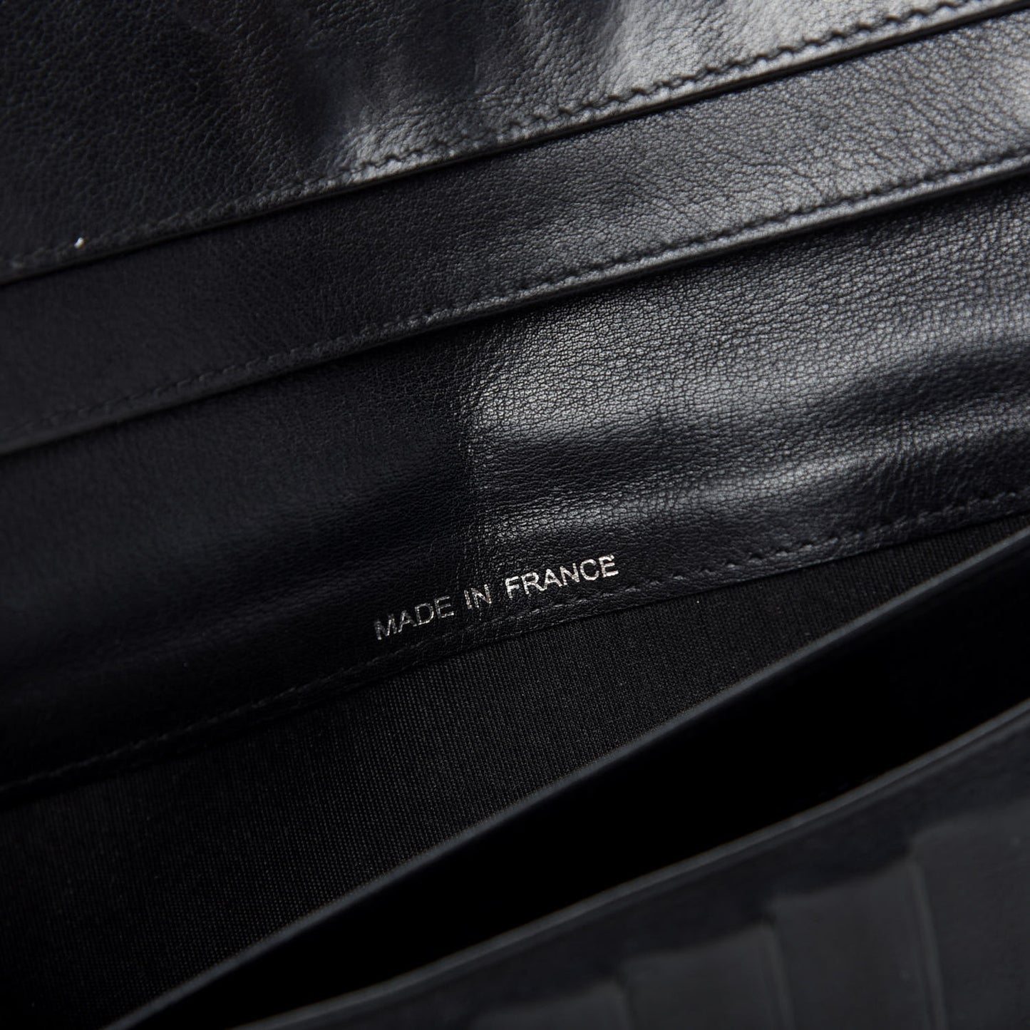 Patent Quilted Large Brilliant Flap Wallet Black