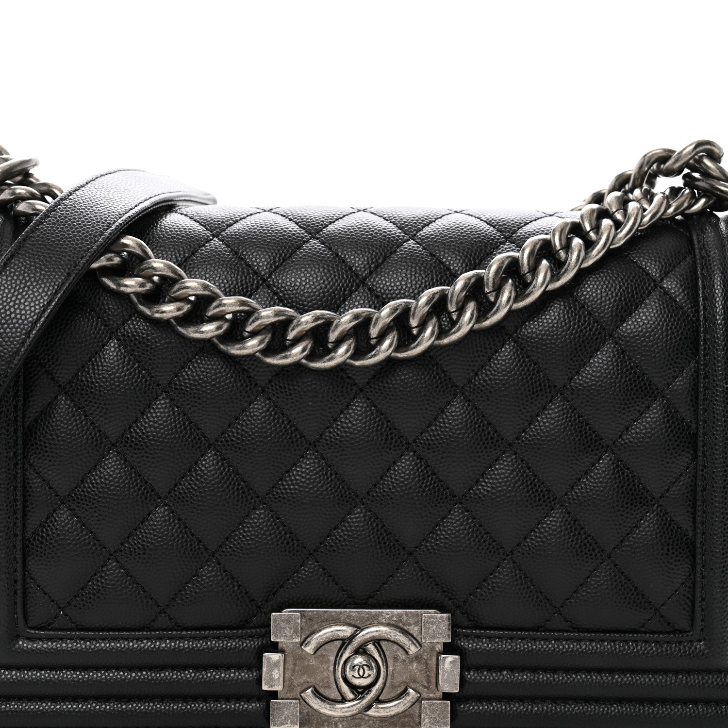 Chanel Caviar Quilted Medium Boy Flap Black 8 of 10