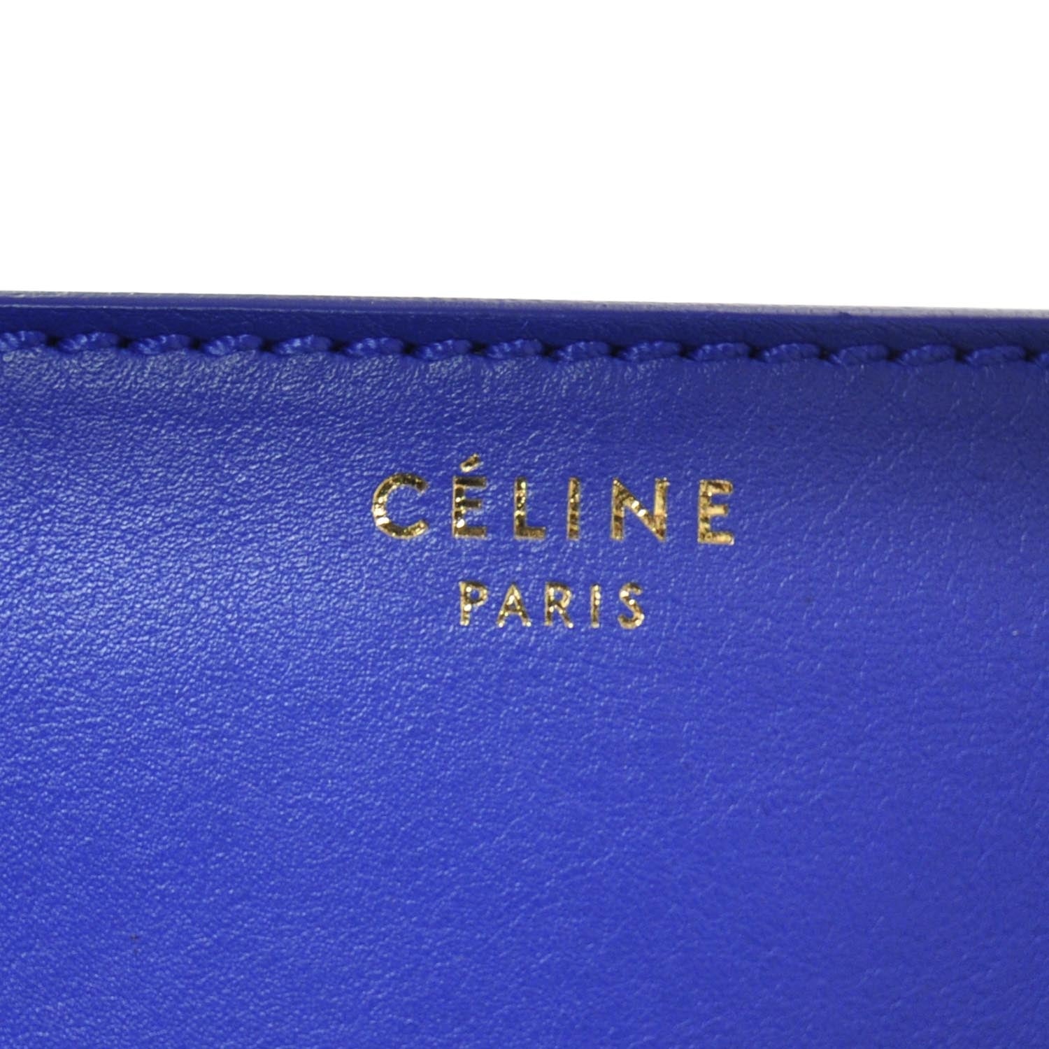 Celine Smooth Calfskin Mini Luggage Bag Royal Cobalt 7 of 9