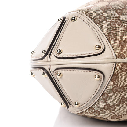 Gucci Monogram Large Indy Top Handle Hobo Off White 9 of 12