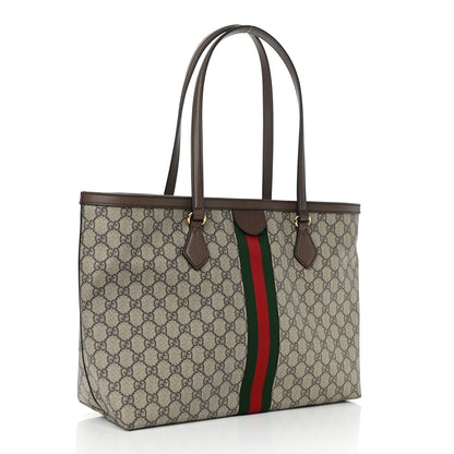 Gucci GG Supreme Monogram Medium Ophidia Shopping Tote Brown 3 of 11