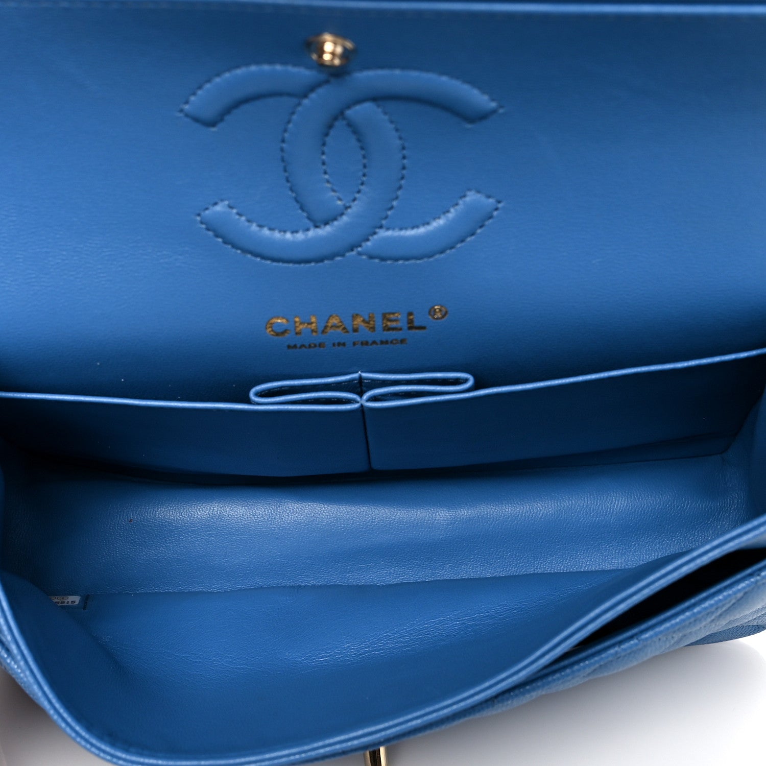 Chanel Caviar Quilted Small Double Flap Blue 5 of 11