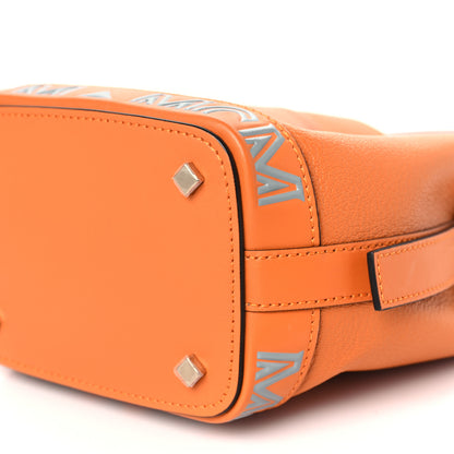 MCM Goatskin Milano Mini Drawstring Bag Orange 9 of 9