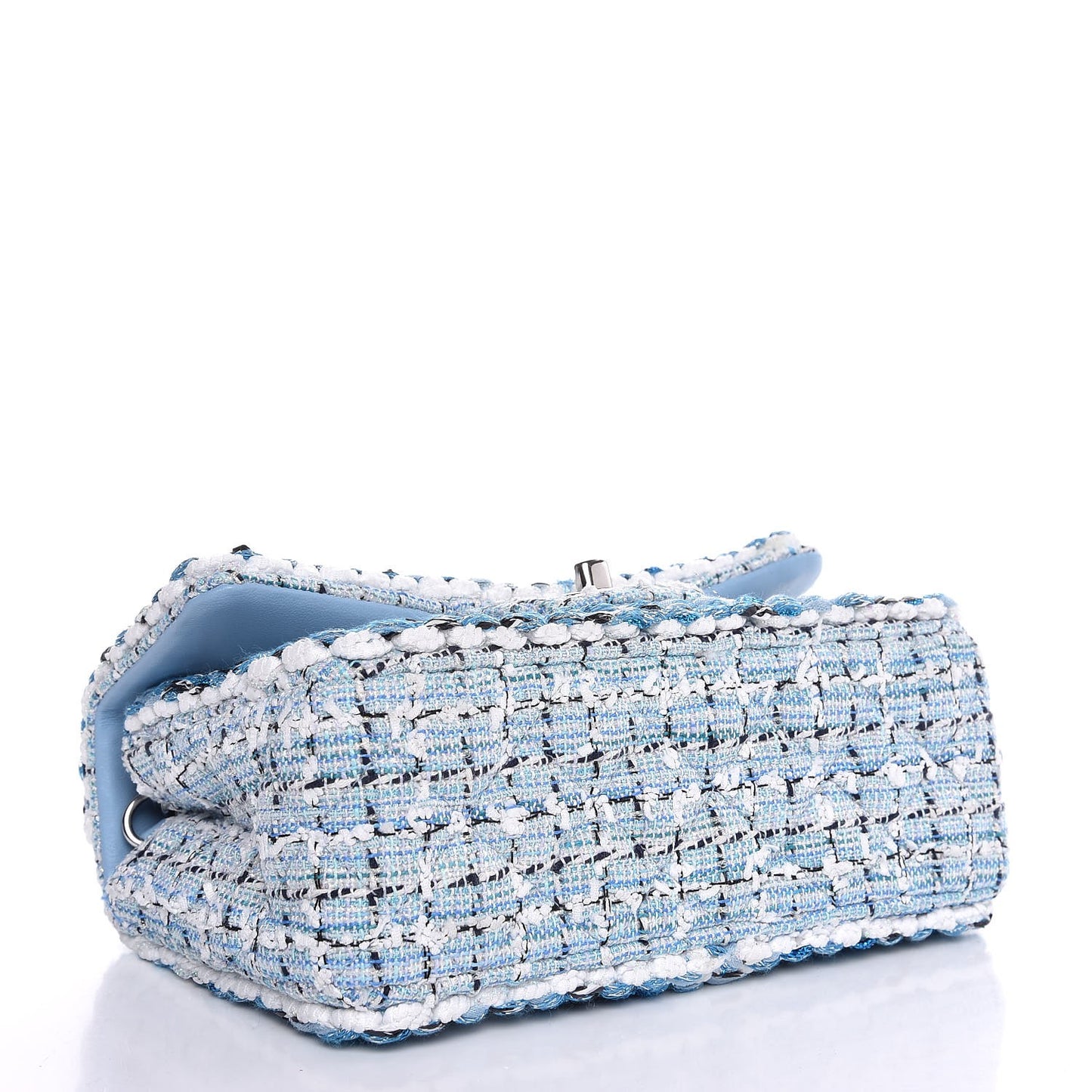 Tweed Braid Mini Flap Blue White Navy