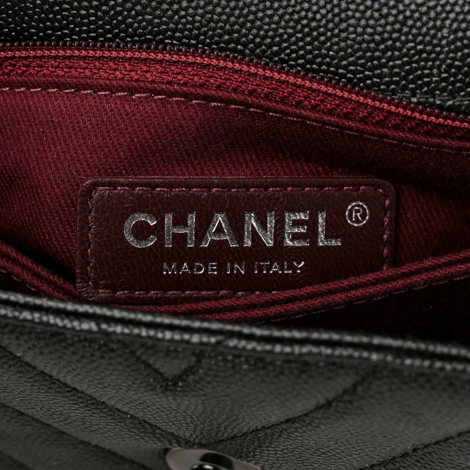 Chanel Caviar Chevron Quilted Mini Coco Handle Flap So Black 6 of 12
