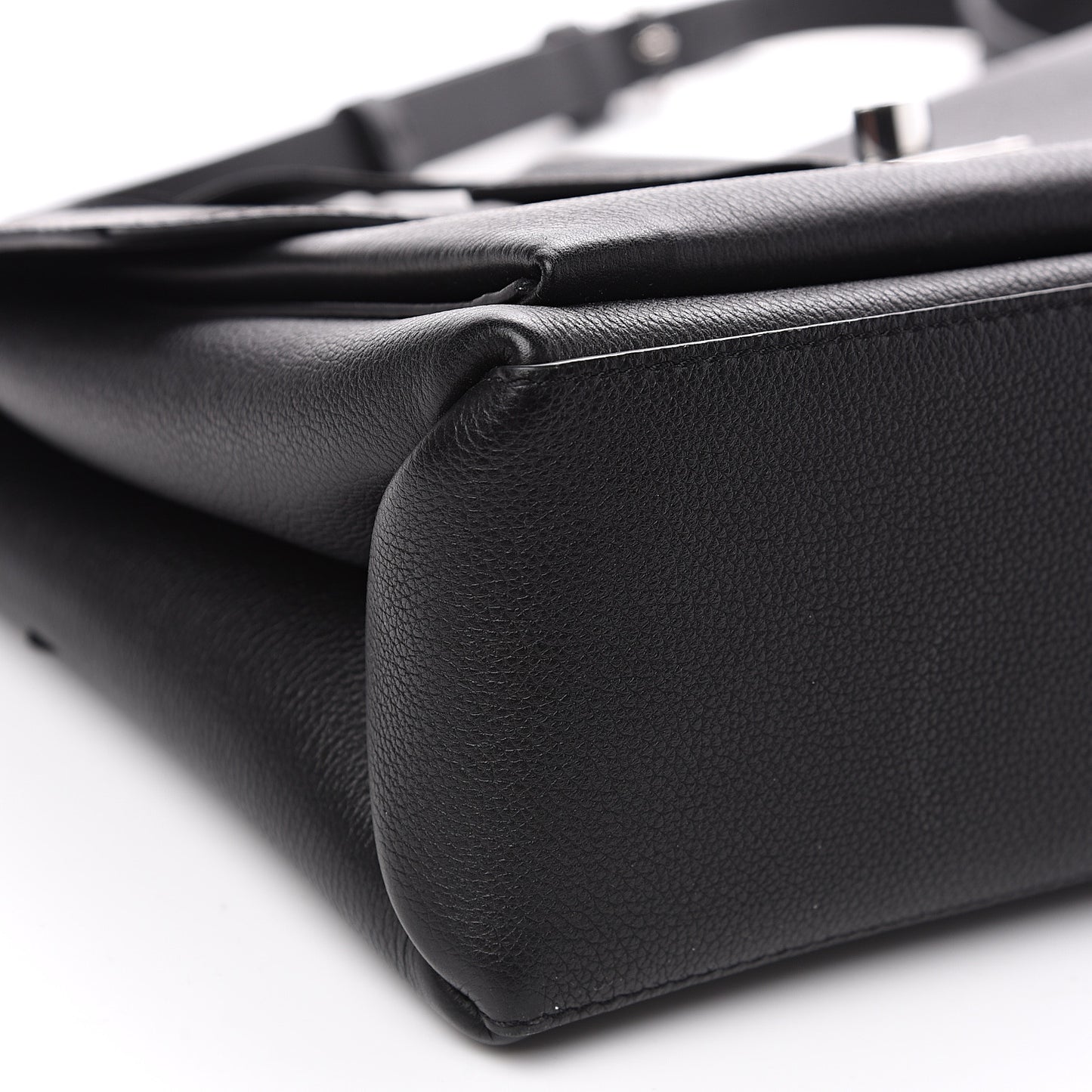 Soft Calfskin My Lockme Top Handle Black