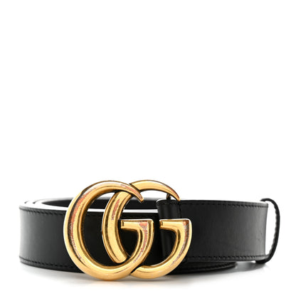 Gucci Moon Calfskin Double G 30mm Belt 95 38 Black 1 of 6