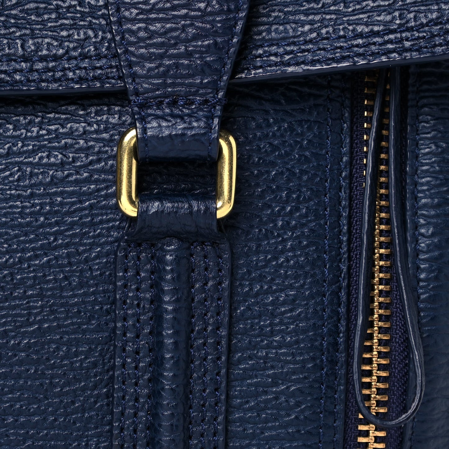 Textured Calfskin Large Pashli Satchel Ink