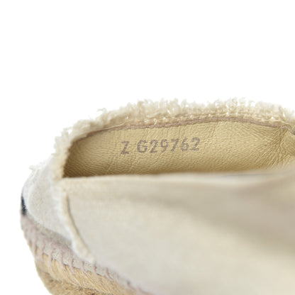 Chanel Linen CC Espadrilles 38 Beige Black 8 of 23