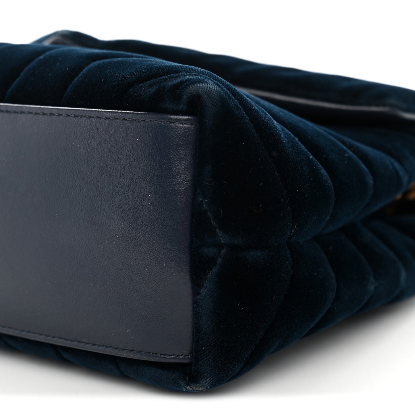 Velvet Y Quilted Monogram Small Loulou Chain Satchel Medium Blue