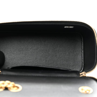 Chanel Lambskin Quilted Small Pillow Crush Vanity Case With Chain Black 5 of 11