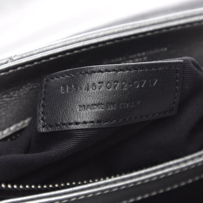 Saint Laurent Metallic Calfskin Y Quilted Monogram Toy Loulou Crossbody Bag Argento 8 of 8