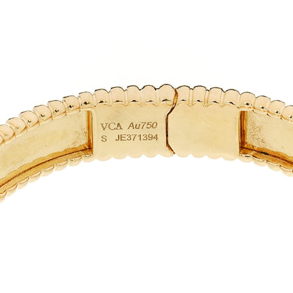 Van Cleef & Arpels 18K Yellow Gold Perlee Signature Bangle Bracelet S 3 of 3