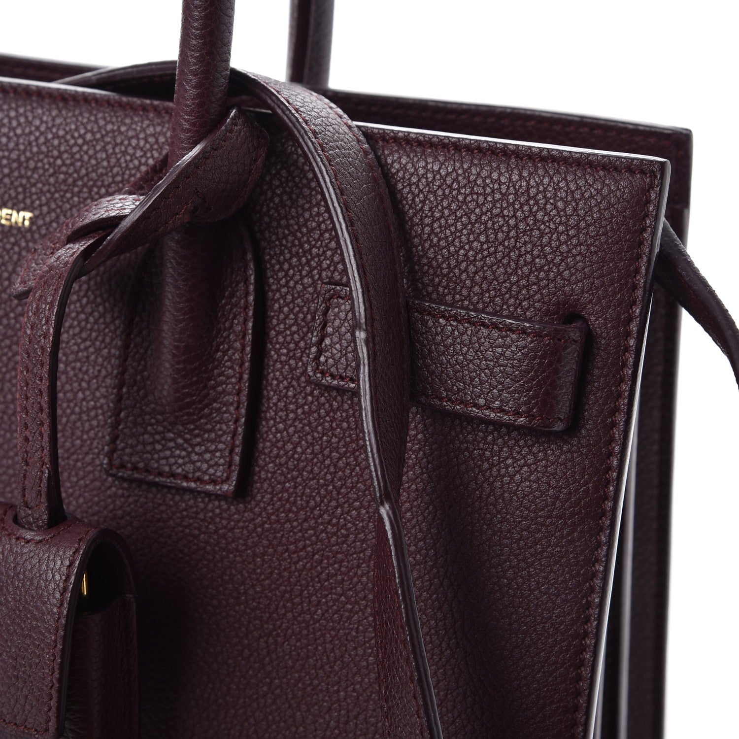 Saint Laurent Grained Calfskin Baby Sac De Jour Bordeaux 8 of 8