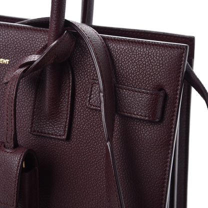 Saint Laurent Grained Calfskin Baby Sac De Jour Bordeaux 8 of 8